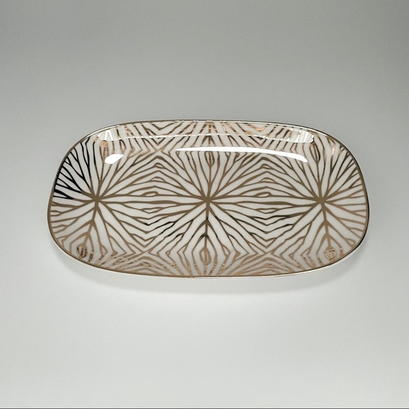 NEW Talianna of NY Tray — Lily Pad Ceramic Tray — 24K Detail - Picture 4 of 6